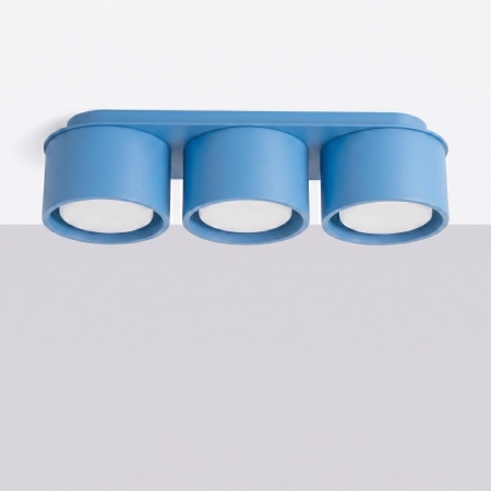 Plafon aluminiowy błękitny 3-punktowy MODO z serii MODO SL.2488 - Sollux Lighting