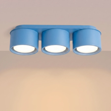 Plafon aluminiowy błękitny 3-punktowy MODO z serii MODO SL.2488 - Sollux Lighting