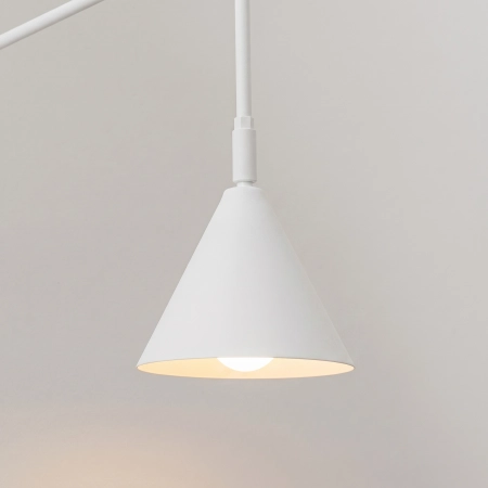 Kinkiet stalowy biały poziomy z włącznikiem NOX 1 SL.2491 - Sollux Lighting