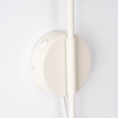 Kinkiet stalowy beżowy z włącznikiem NOX 1 SL.2494 - Sollux Lighting