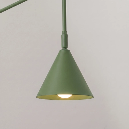 Kinkiet stalowy zielony oliwkowy 61cm z włącznikiem NOX 1 SL.2495 - Sollux Lighting