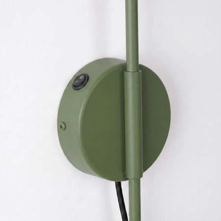 Kinkiet stalowy zielony oliwkowy 61cm z włącznikiem NOX 1 SL.2495 - Sollux Lighting