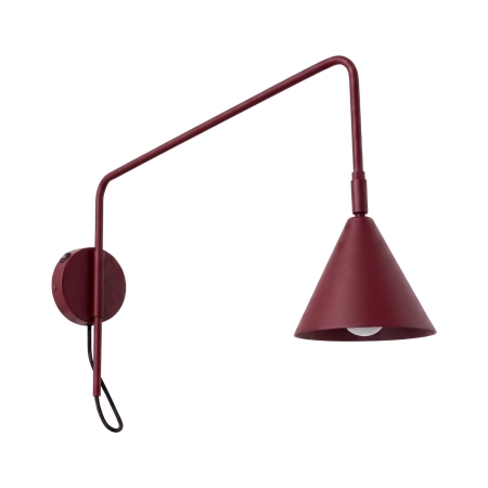 Kinkiet NOX 1 burgund z włącznikiem SL.2498 - Sollux