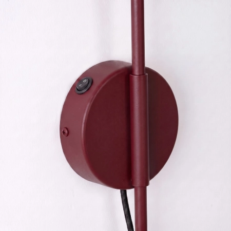 Kinkiet NOX 1 burgund z włącznikiem SL.2498 - Sollux