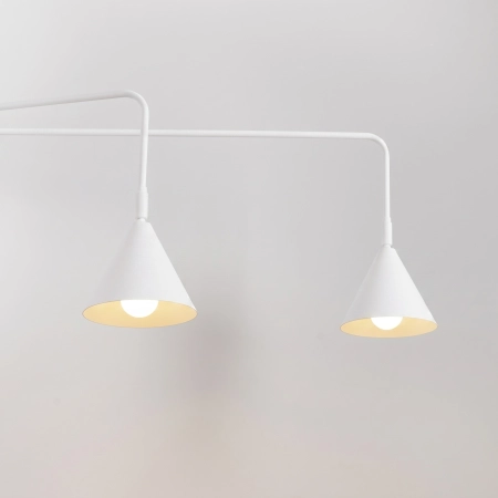 Kinkiet stalowy biały z włącznikiem NOX 2 SL.2506 - Sollux Lighting