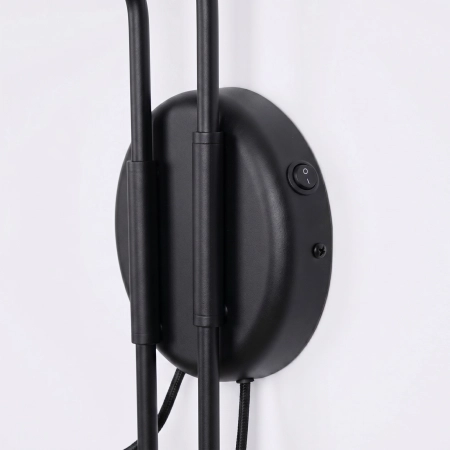 Kinkiet stalowy czarny z włącznikiem NOX 2 z serii NOX SL.2507 - Sollux Lighting