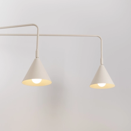 Kinkiet stalowy beżowy poziomy 61cm NOX 2 SL.2509 - Sollux Lighting