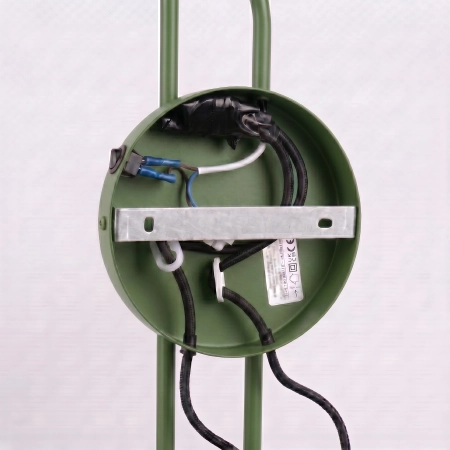 Kinkiet stalowy zielony oliwkowy 2-punktowy z włącznikiem NOX 2 SL.2510 - Sollux Lighting