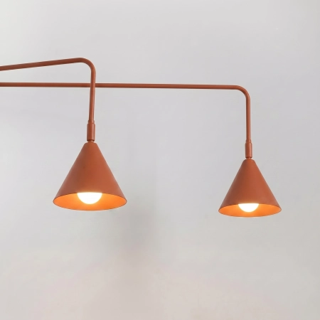 Kinkiet stalowy ochra czerwona z włącznikiem NOX 2 z serii NOX SL.2511 - Sollux Lighting