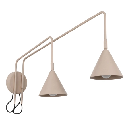 Kinkiet NOX 2 taupe z włącznikiem SL.2512 - Sollux