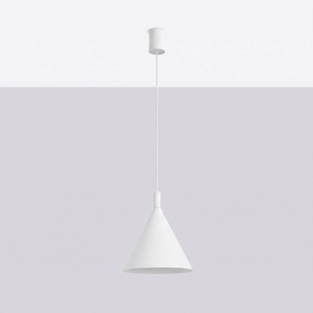 Lampa wisząca stalowa biała 25cm NOX 25 SL.2521 - Sollux Lighting