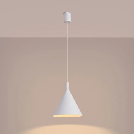 Lampa wisząca stalowa biała 25cm NOX 25 SL.2521 - Sollux Lighting