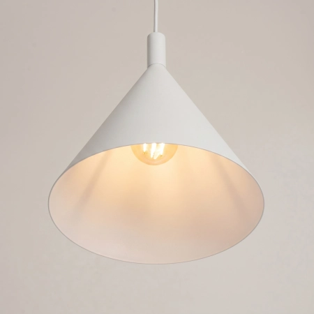 Lampa wisząca stalowa biała 25cm NOX 25 SL.2521 - Sollux Lighting