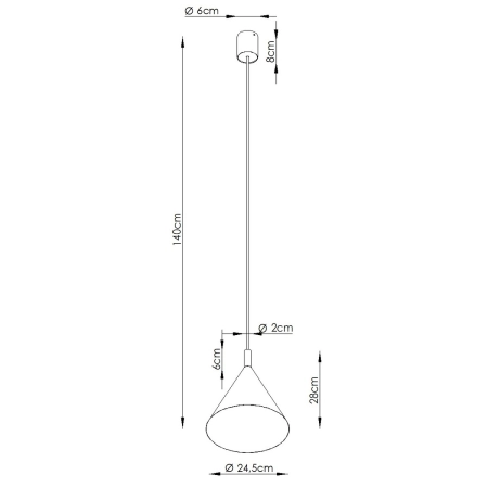 Lampa wisząca stalowa beżowa okrągła NOX 25 SL.2524 - Sollux Lighting