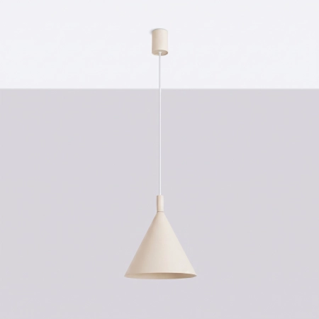 Lampa wisząca stalowa beżowa okrągła NOX 25 SL.2524 - Sollux Lighting