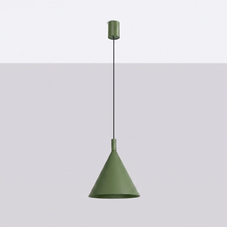 Lampa wisząca stalowa kulista zielona oliwka NOX 25 SL.2525 - Sollux Lighting
