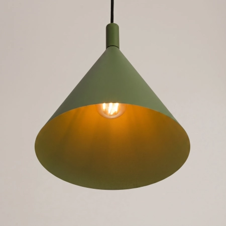 Lampa wisząca stalowa kulista zielona oliwka NOX 25 SL.2525 - Sollux Lighting