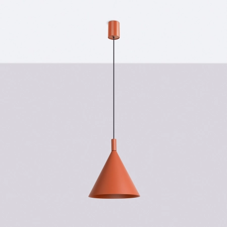 Lampa wisząca stalowa ochra czerwona 25cm NOX 25 z serii NOX SL.2526 - Sollux Lighting