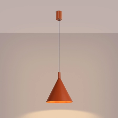 Lampa wisząca stalowa ochra czerwona 25cm NOX 25 z serii NOX SL.2526 - Sollux Lighting