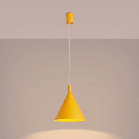 Lampa wisząca NOX 25 żółta SL.2532 - Sollux