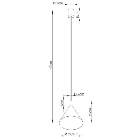 Lampa wisząca NOX 25 brązowa SL.2534 - Sollux