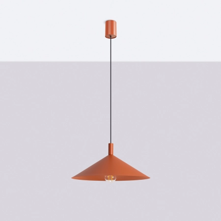 Lampa wisząca stalowa ochra czerwona 40cm NOX 40 z serii NOX SL.2541 - Sollux Lighting