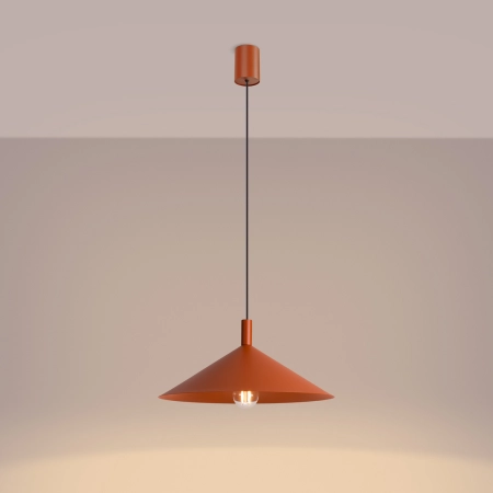 Lampa wisząca stalowa ochra czerwona 40cm NOX 40 z serii NOX SL.2541 - Sollux Lighting