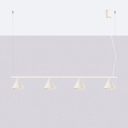 Żyrandol stalowy beżowy 4-punktowy NOX 4L SL.2554 - Sollux Lighting