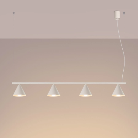 Żyrandol stalowy beżowy 4-punktowy NOX 4L SL.2554 - Sollux Lighting