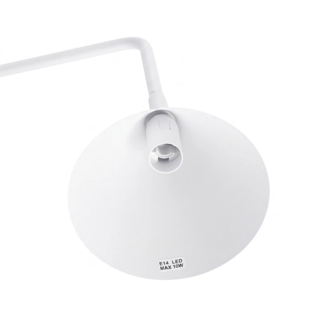 Lampa biurkowa stalowa biała regulowana 35cm NOX SL.2566 - Sollux Lighting