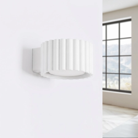 Kinkiet aluminiowy biały 10cm Gx53 z serii AURA SL.2612 - Sollux Lighting
