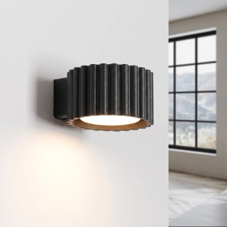 Kinkiet aluminiowy czarny 10cm AURA z serii AURA SL.2613 - Sollux Lighting