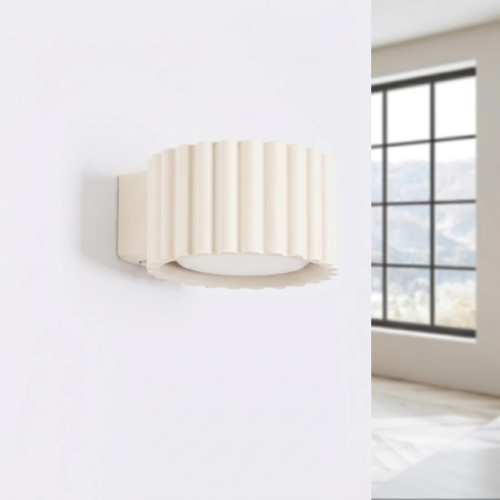 Kinkiet aluminiowy beżowy kwadratowy 10cm Gx53 z serii AURA SL.2614 - Sollux Lighting