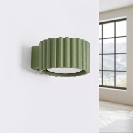 Kinkiet aluminiowy oliwkowy 12cm Gx53 z serii AURA SL.2615 - Sollux Lighting