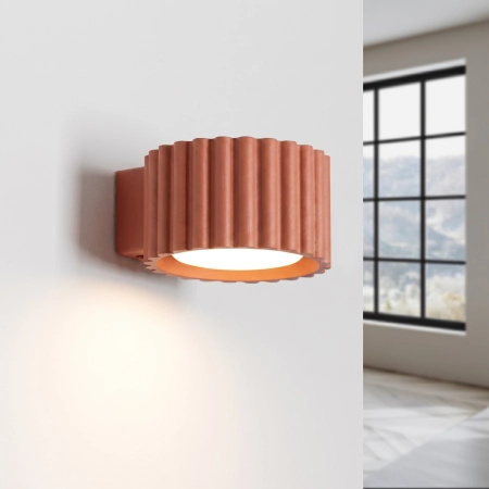 Kinkiet aluminiowy ochra czerwona 10cm Gx53 z serii AURA SL.2616 - Sollux Lighting