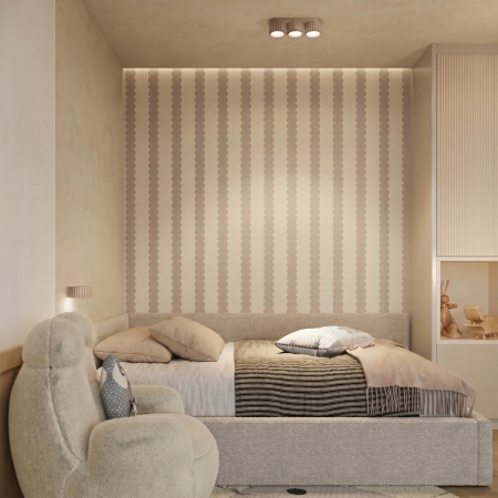 Kinkiet aluminiowy kwadratowy taupe 10cm z serii AURA SL.2619 - Sollux Lighting