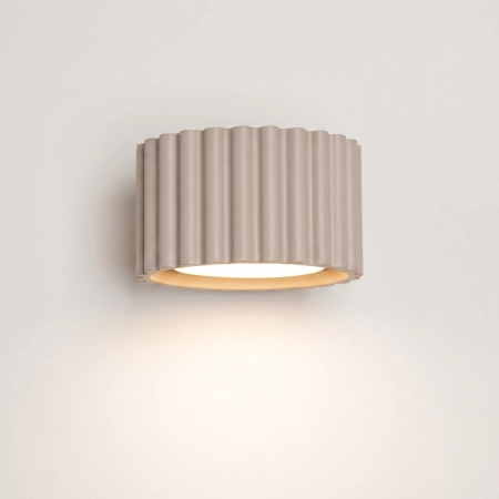 Kinkiet aluminiowy kwadratowy taupe 10cm z serii AURA SL.2619 - Sollux Lighting
