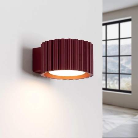 Kinkiet aluminiowy burgundowy 12cm z serii AURA SL.2620 - Sollux Lighting