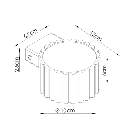 Kinkiet aluminiowy brzoskwiniowy 10cm Gx53 z serii AURA SL.2621 - Sollux Lighting