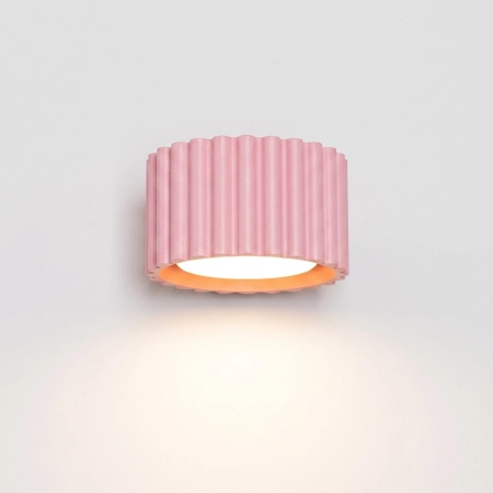 Kinkiet aluminiowy różowy kwadratowy 10cm z serii AURA SL.2622 - Sollux Lighting