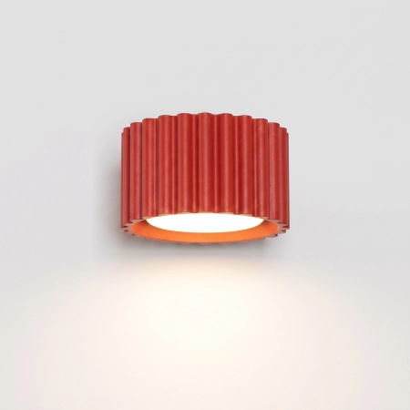 Kinkiet aluminiowy kwadratowy czerwony 10cm AURA z serii AURA SL.2625 - Sollux Lighting