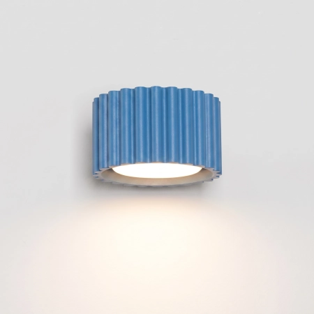 Kinkiet aluminiowy błękitny kwadratowy 10cm z serii AURA SL.2627 - Sollux Lighting
