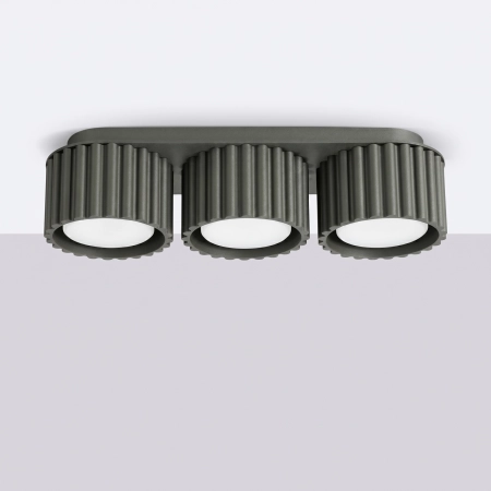 Plafon aluminiowy czarny 3-punktowy AURA 3 z serii AURA SL.2629 - Sollux Lighting