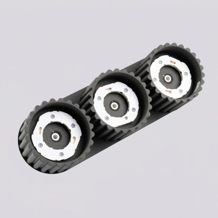 Plafon aluminiowy czarny 3-punktowy AURA 3 z serii AURA SL.2629 - Sollux Lighting