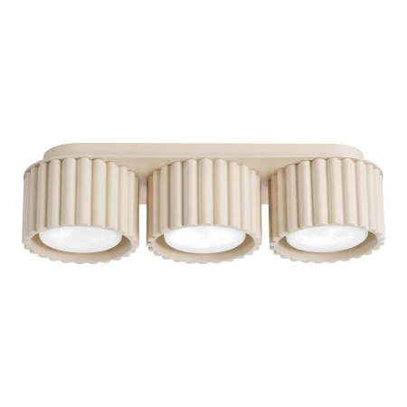 Plafon aluminiowy beżowy 3-punktowy AURA 3 z serii AURA SL.2630 - Sollux Lighting