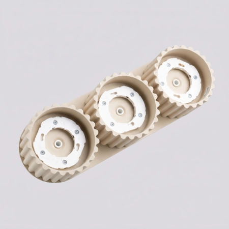 Plafon aluminiowy beżowy 3-punktowy AURA 3 z serii AURA SL.2630 - Sollux Lighting