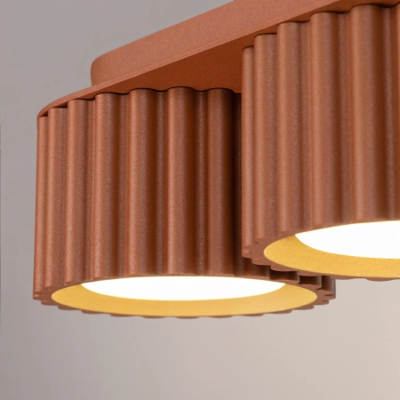 Plafon aluminiowy czerwony 3-punktowy AURA 3 z serii AURA SL.2632 - Sollux Lighting