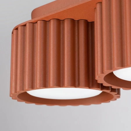 Plafon aluminiowy czerwony 3-punktowy AURA 3 z serii AURA SL.2632 - Sollux Lighting