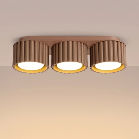 Plafon aluminiowy mocca 3-punktowy 32,5cm z serii AURA SL.2633 - Sollux Lighting