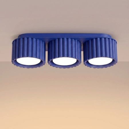 Plafon aluminiowy ultramaryna 3-punktowy AURA 3 z serii AURA SL.2634 - Sollux Lighting